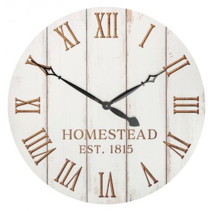 Distressed Wood Wall Clock 32"